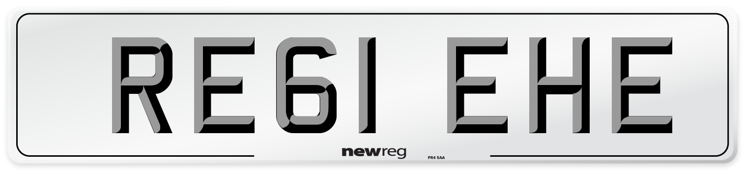 RE61 EHE Number Plate from New Reg